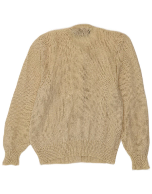 Pulover cardigan Beatrice pentru femei UK 10 Small Beige Mohair