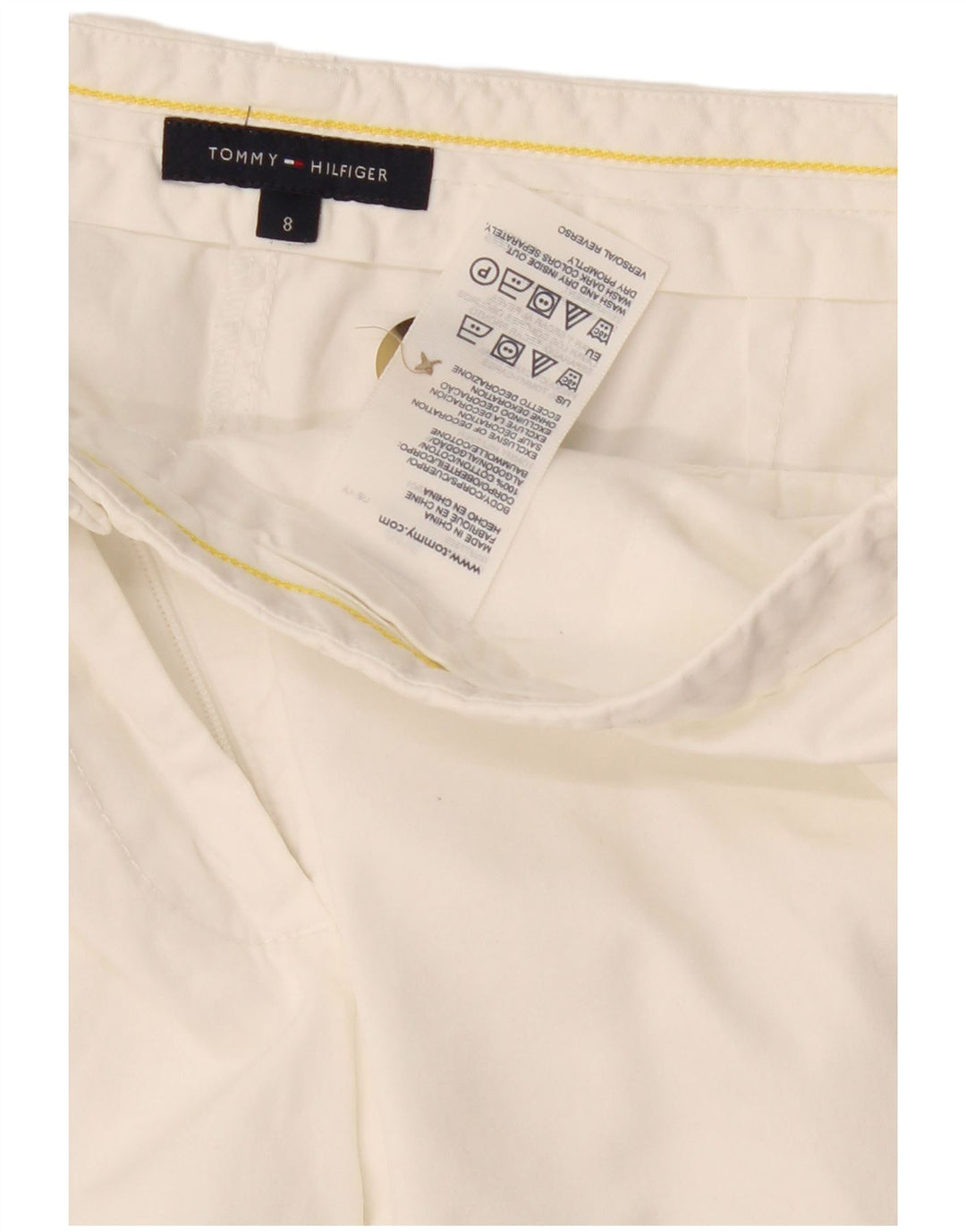 Tommy Hilfiger Womens Chino Shorts US 8 Medium W32 White Cotton