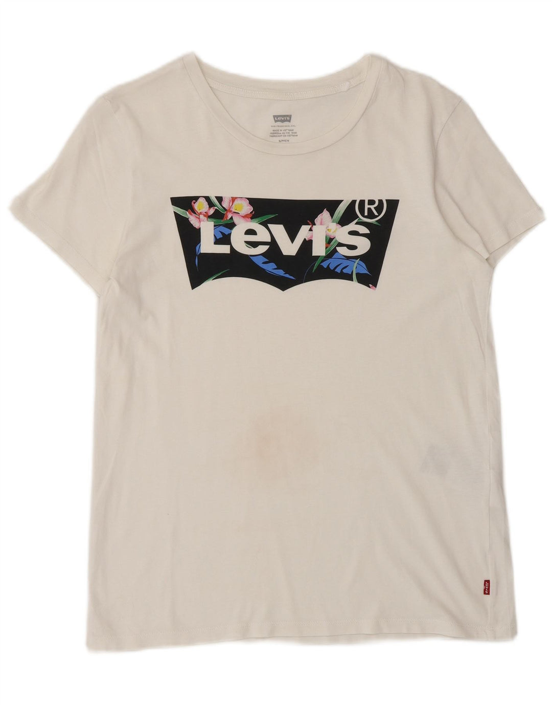 T-shirt grafica da uomo LEVI'S Top piccola in cotone bianco