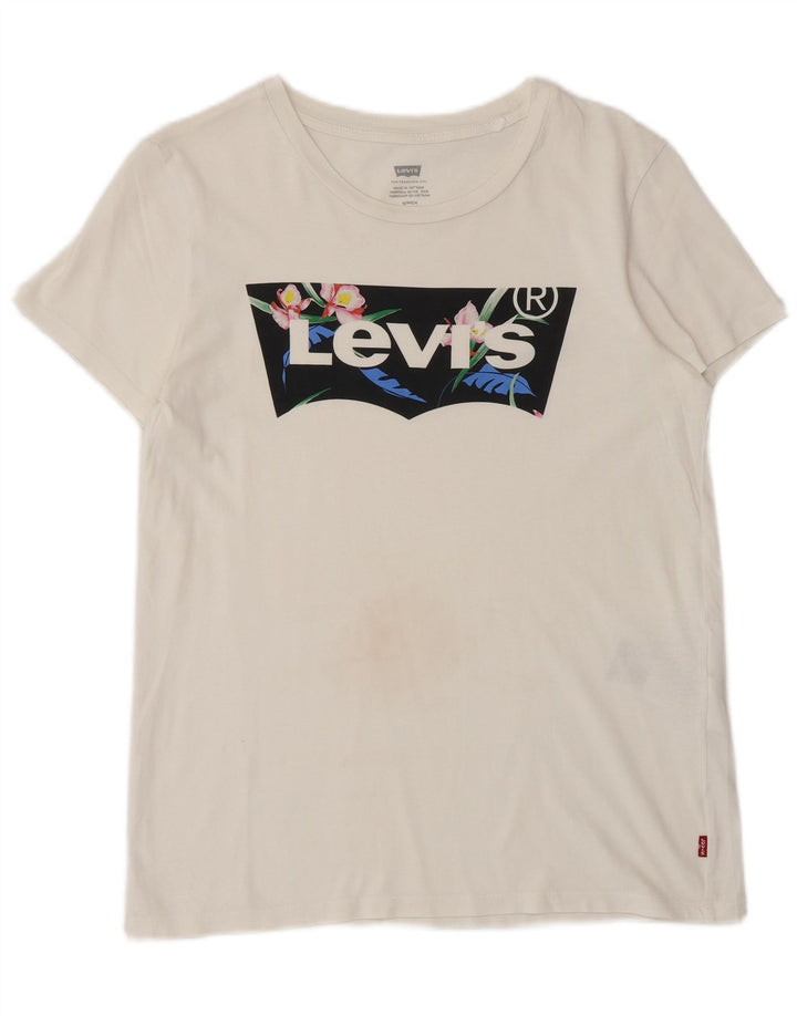 T-shirt grafica da uomo LEVI'S Top piccola in cotone bianco