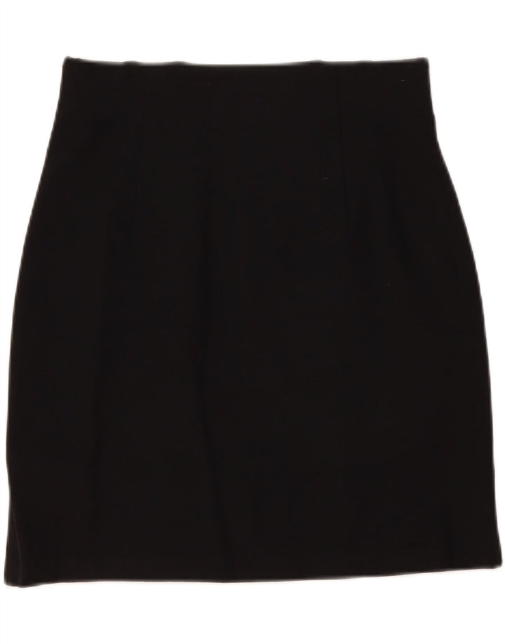 Marks & Spencer Womens Mini Skirt UK 12 Medium W30 Black Viscose