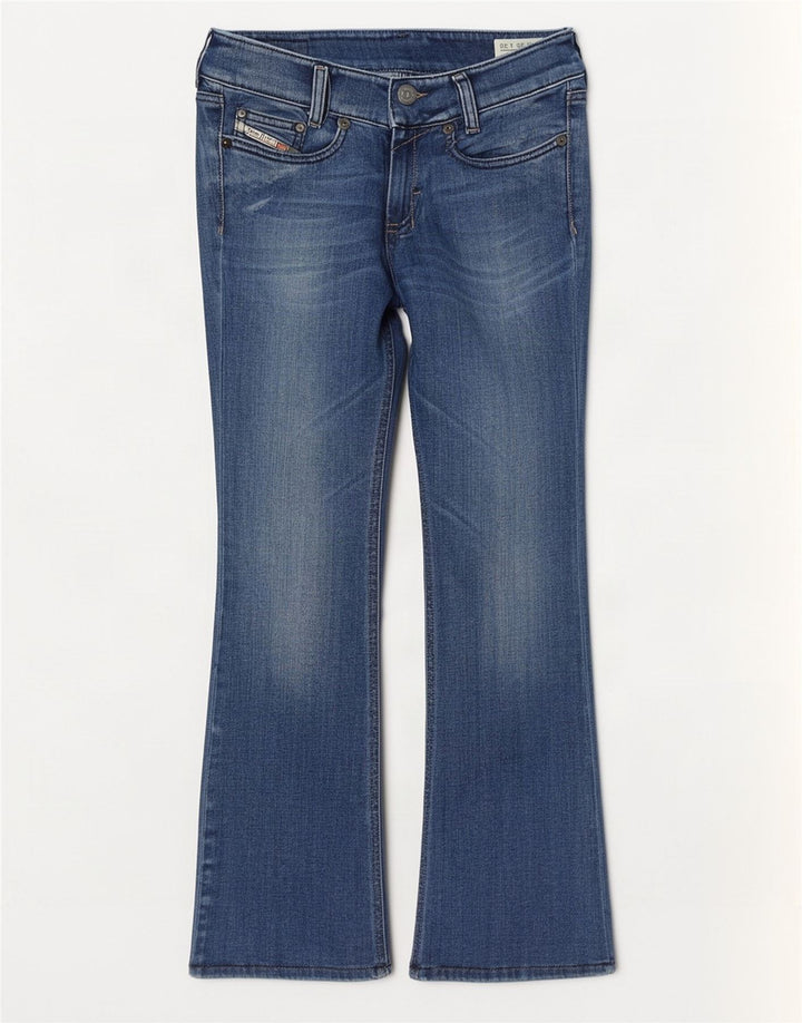 Diesel Dame Flared Jeans W26 L30 Blå Bomuld