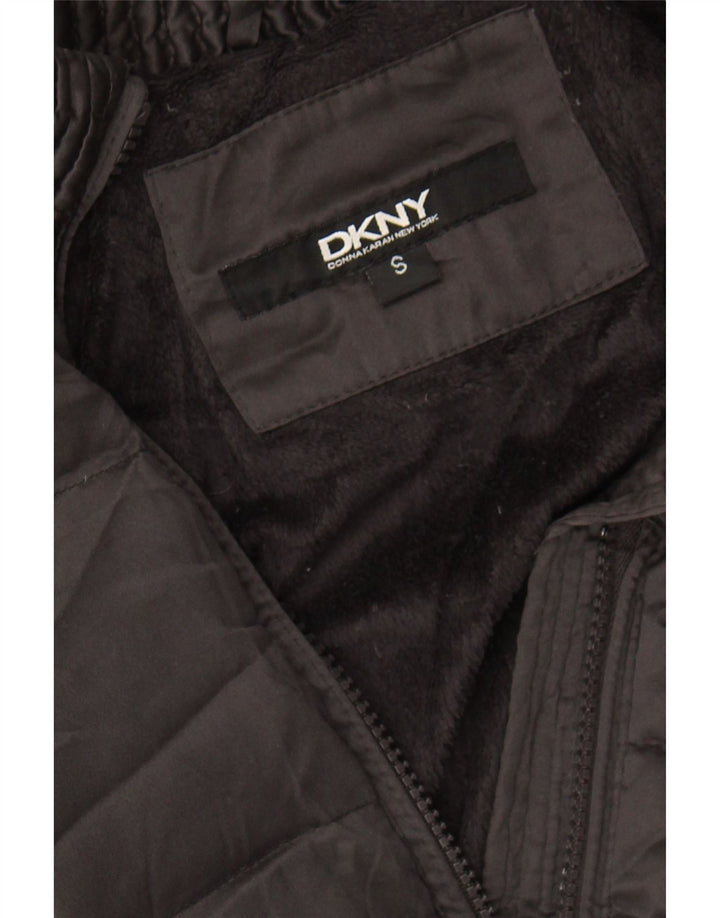 DKNY Womens Oversized Padded Coat UK 10 Small Black Polyester Vintage Dkny and Second-Hand Dkny from Messina Hembry 