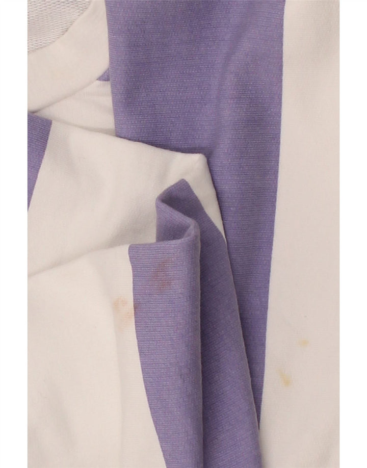 TRIGEMA Mens Sweatshirt Jumper Large Purple Striped Cotton Vintage Trigema and Second-Hand Trigema from Messina Hembry 