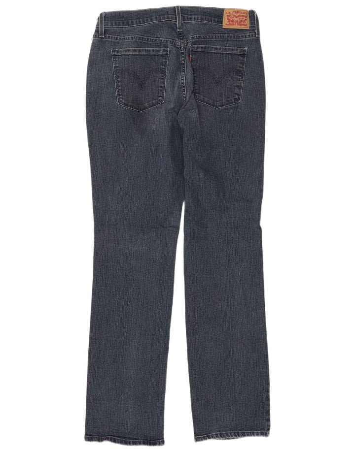LEVI'S Womens 505 Straight Jeans US 8 Medium W29 L32 Navy Blue Cotton