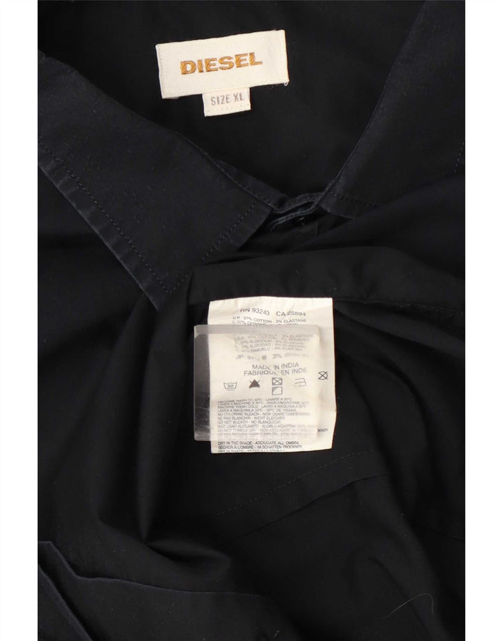 Camicia da uomo Diesel XL in cotone nero