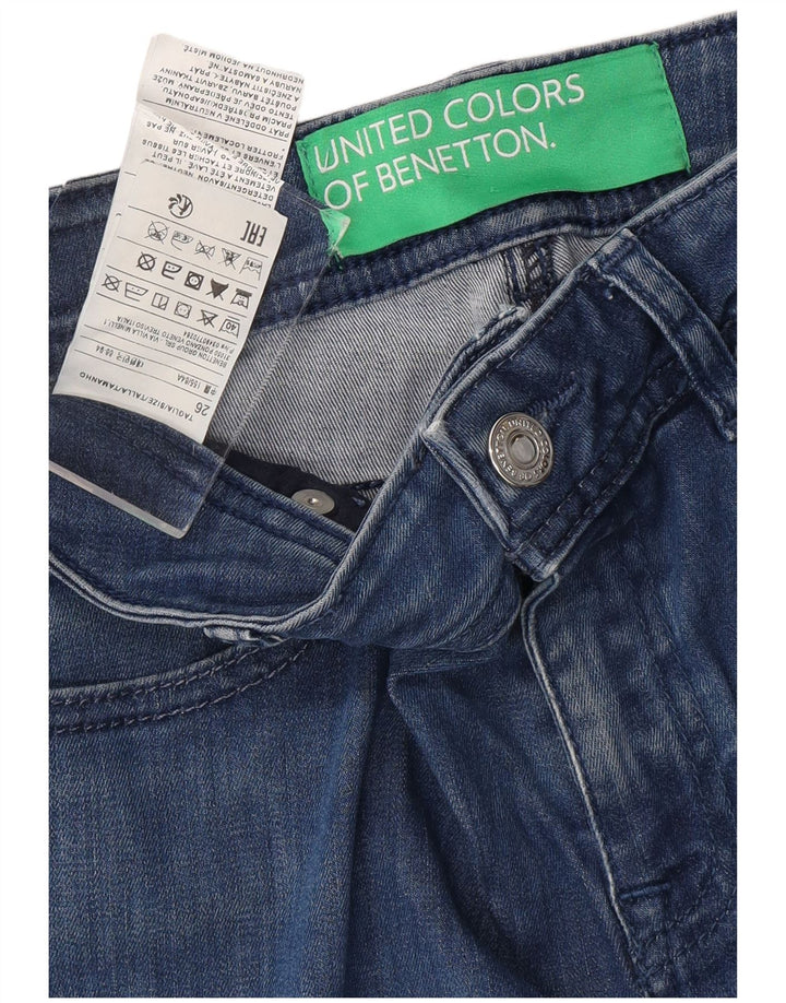 BENETTON Womens Flared Jeans W26 L33 Blue Cotton