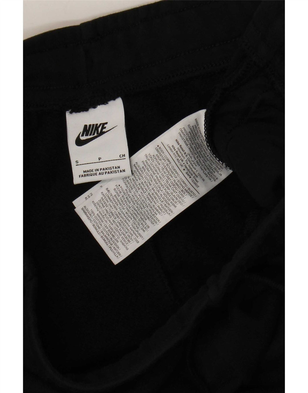 Nike Mens Tracksuit Trousers Joggers Small Black Cotton