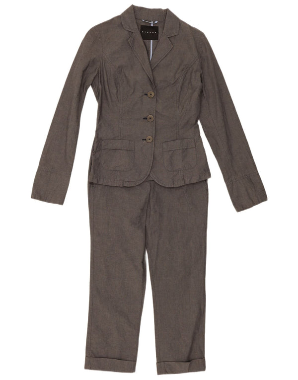 Abito Sisley Donna 3 Bottoni 2 Pezzi IT 40 Small W28 L23 Cotone Grigio