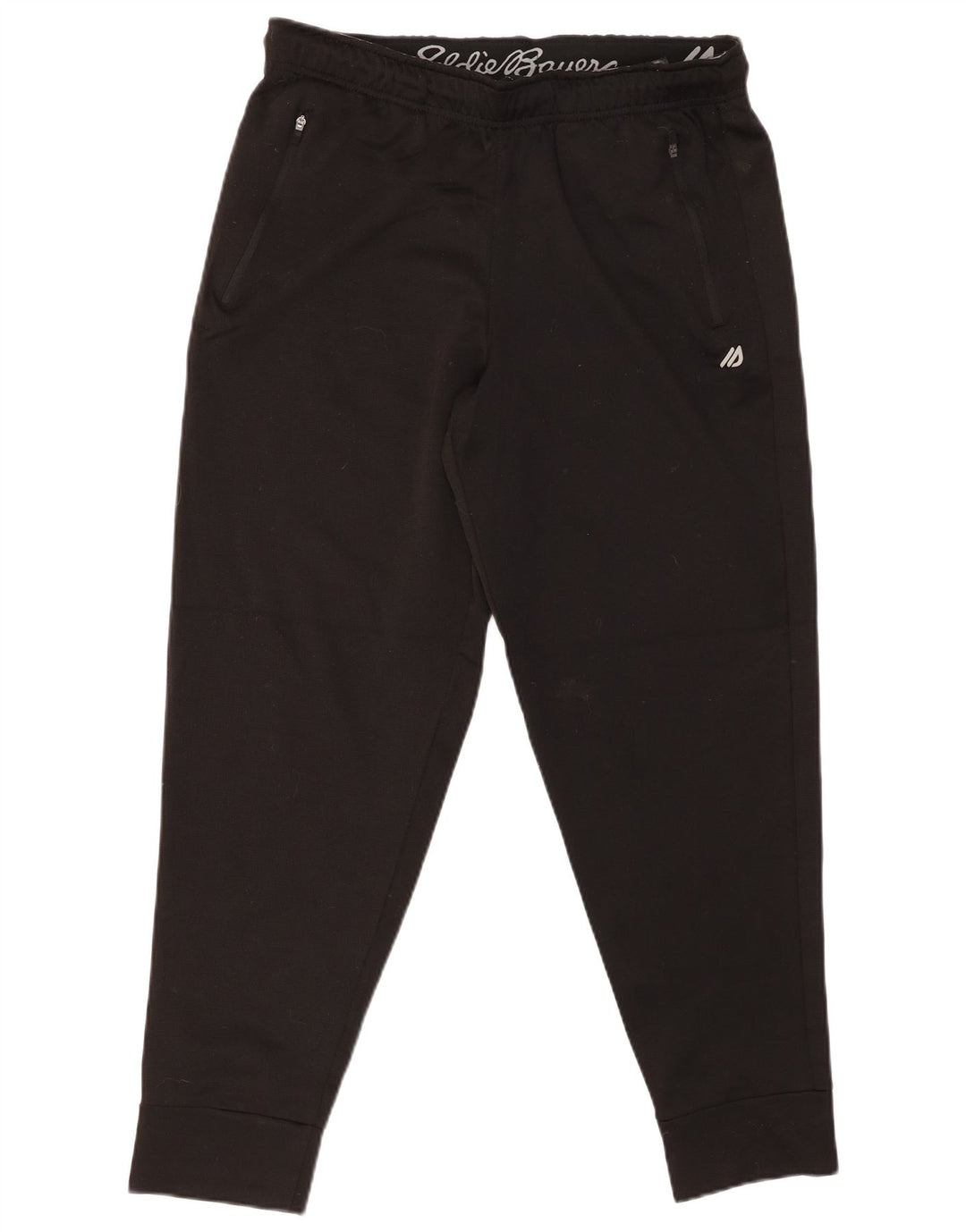 EDDIE BAUER Mens Tracksuit Trousers Joggers Medium  Black Polyester