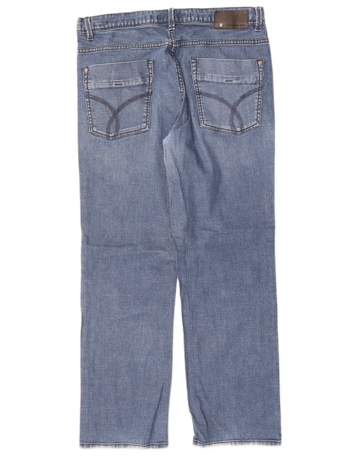 CALVIN KLEIN Mens Straight Jeans W34 L30 Blue Cotton