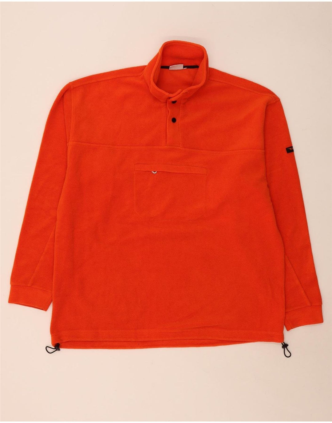 Diadora Mens Button Neck Fleece Jumper XL Orange