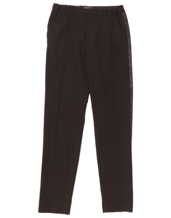 Zara Boys Straight Chino Trousers 13-14 Years W28 L29 Black Polyester