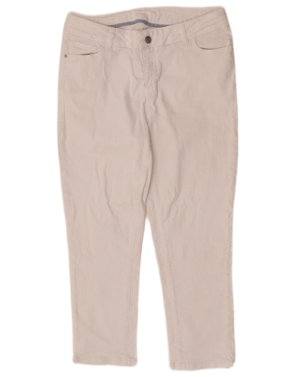Crew Clothing Женские укороченные джинсы скинни UK 14 Medium W30 L23 Белый хлопок