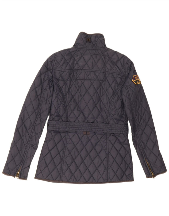 Superdry ženska prošivena jakna UK 12 Srednji tamnoplavi najlon