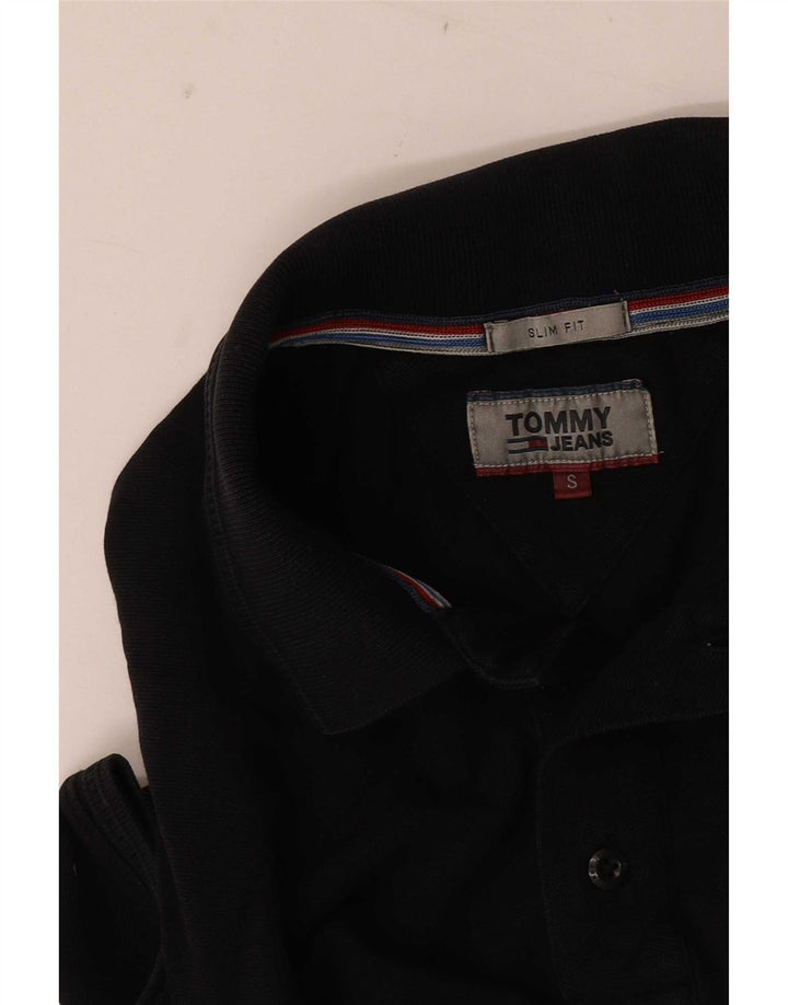 Tommy Hilfiger Mens Slim Fit Polo Shirt Small Black