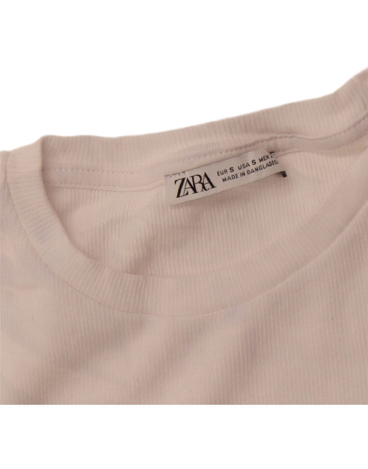 ZARA Womens Bodysuit UK 8 Small White