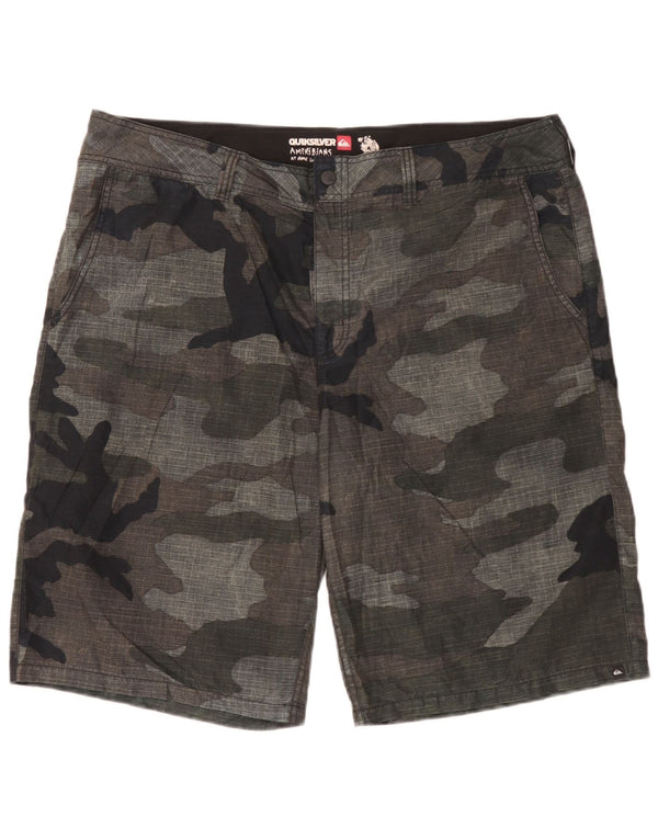Quiksilver Chino Shorts til mænd W40 XL Khaki Camouflage Polyester