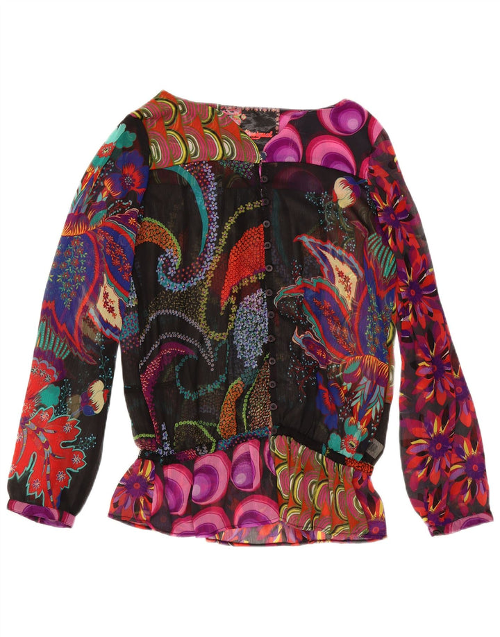 Damska bluzka Desigual w abstrakcyjny wzór, UK 18 XL, wielokolorowa