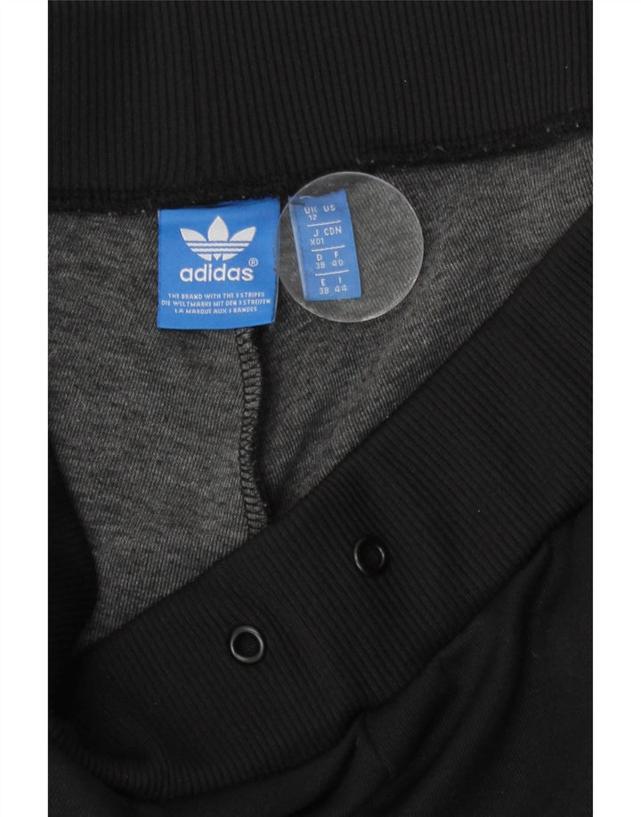 Adidas Womens Tracksuit Trousers Joggers UK 12 Medium Black Polyester