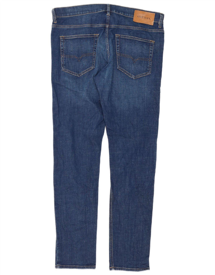 Diesel Mens D-Luster Stretch Slim Jeans W34 L32 Blue Cotton