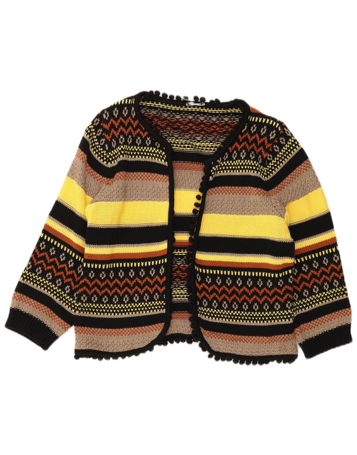 Vintage Dame Bolero Jumper UK 14 Medium Flerfarvet Geometrisk