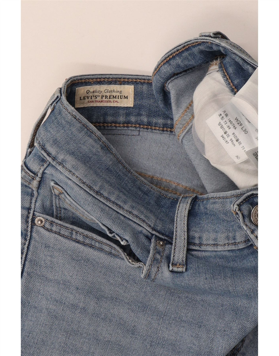 LEVI'S Womens 712 Slim Jeans W29 L27 Blue Cotton