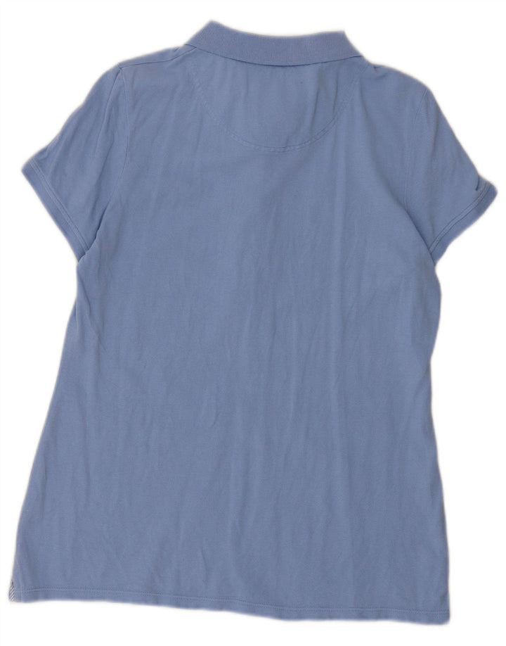 Crew Clothing Womens Polo Shirt UK 14 Medium Blue