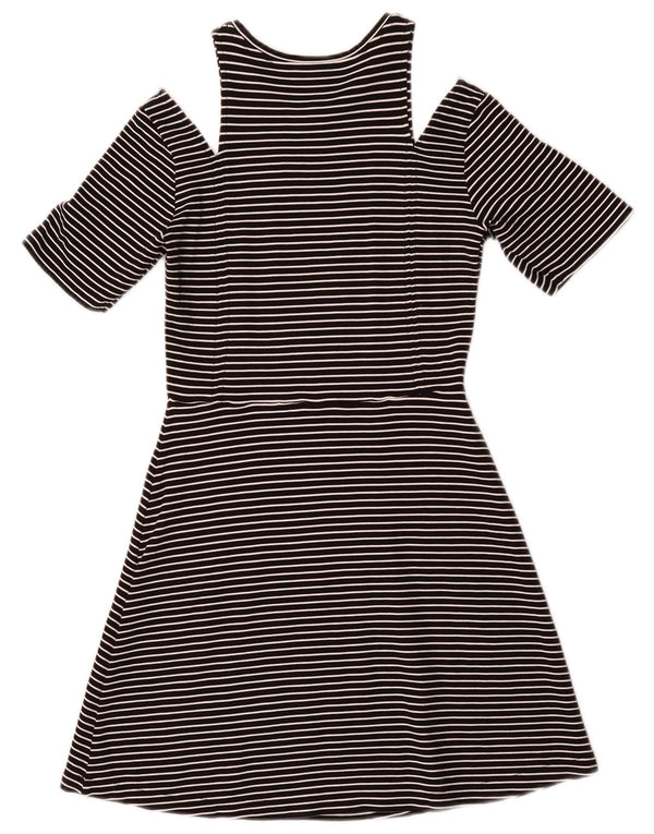 Γυναικείο φόρεμα Whistles Off Shoulder UK 10 Small Black Pinstripe Viscose