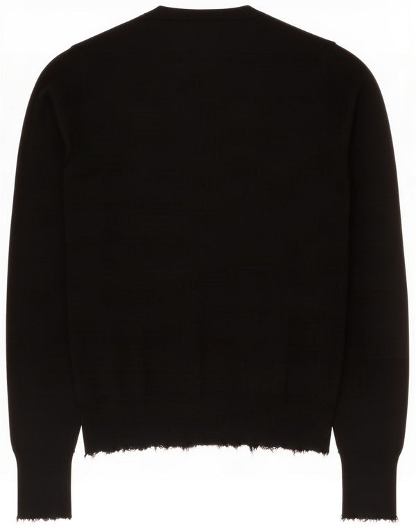 Damski sweter z okrągłym dekoltem Zara UK 12 Medium Black Modal