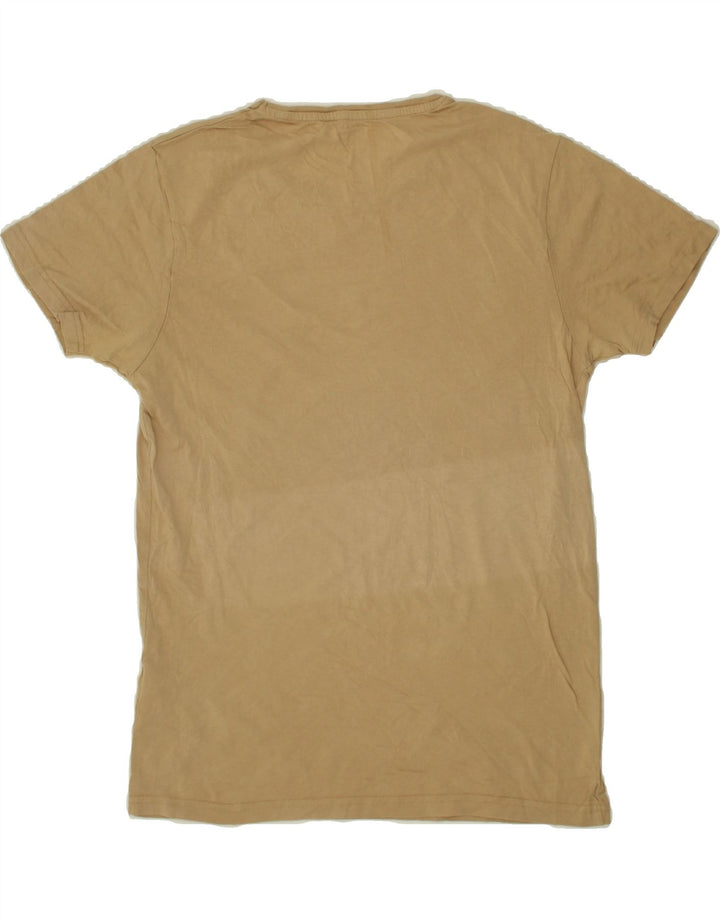 JACK & JONES Mens Core Graphic T-Shirt Top Small Beige Cotton Vintage Jack & Jones and Second-Hand Jack & Jones from Messina Hembry 
