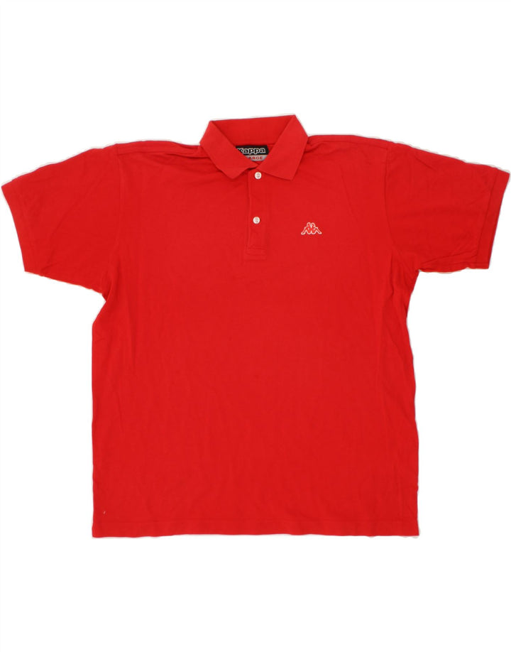 KAPPA Mens Polo Shirt XL Red Cotton Vintage Kappa and Second-Hand Kappa from Messina Hembry 