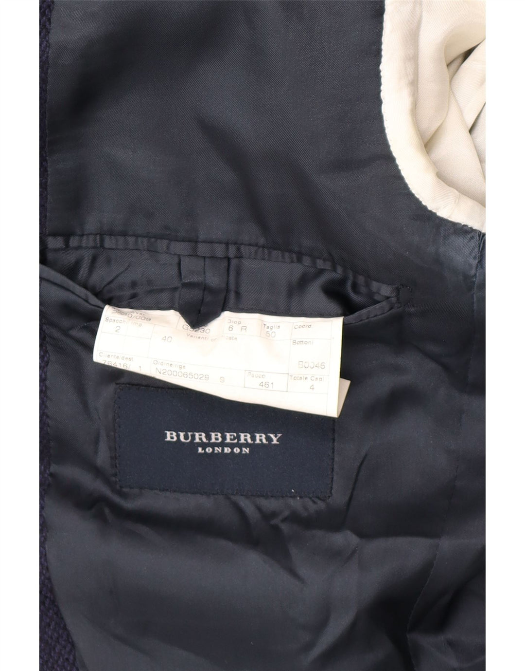Jachetă Burberry pentru bărbați cu 3 nasturi IT 50 Medium Bleumarin Clasic