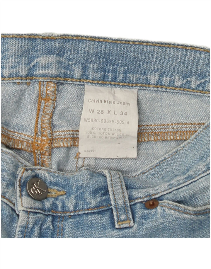CALVIN KLEIN Womens Bootcut Jeans W28 L30 Blue Cotton