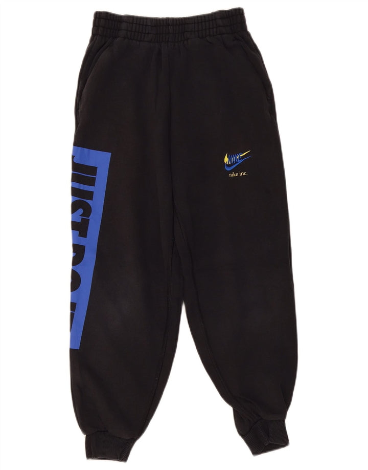 Pantaloni da tuta con grafica Nike da ragazzo, pantaloni da jogging, 10-11 anni, medio, neri