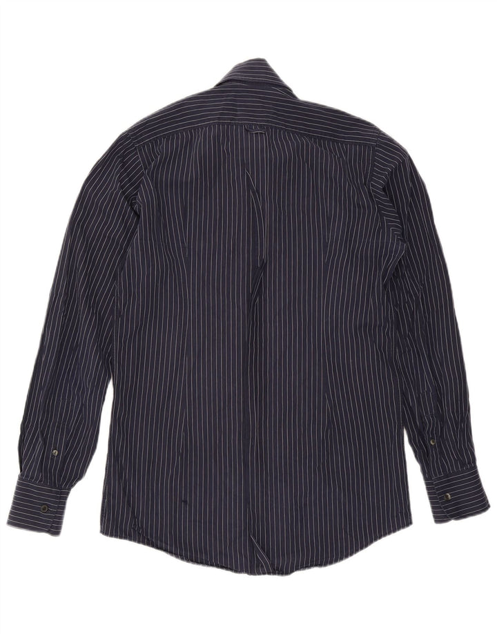 Dolce & Gabbana Mens Shirt Size 40 15 3/4 Medium Navy Blue Pinstripe