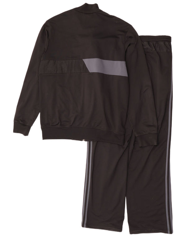 Adidas Mens Graphic Full Tracksuit Large Black Colourblock Polyester