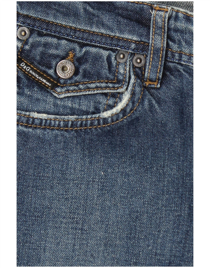 DOLCE & GABBANA Womens Straight Jeans W36 L35 Blue Cotton