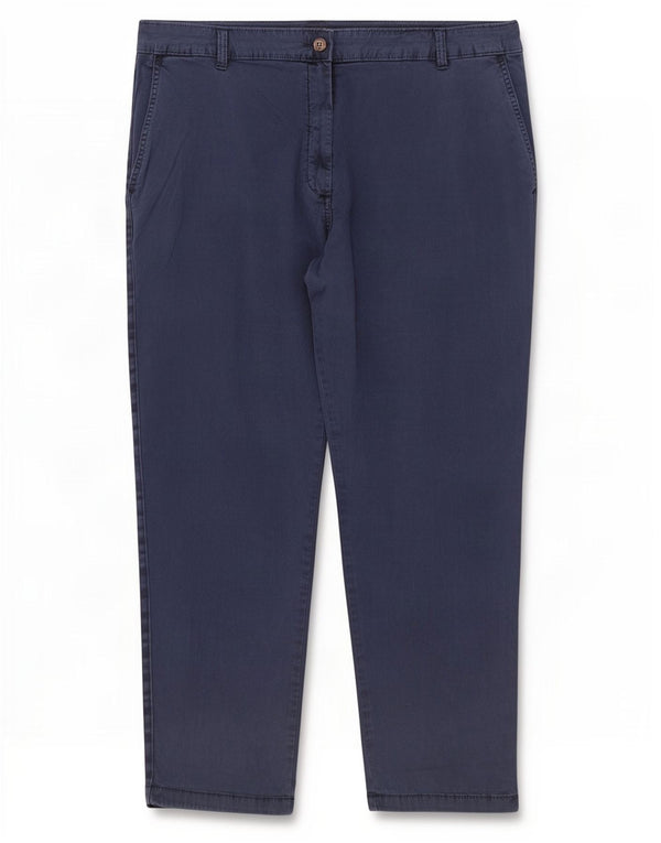 Женские прямые брюки чинос Marks & Spencer, Великобритания, 18 XL, W38 L27, синие, хлопок