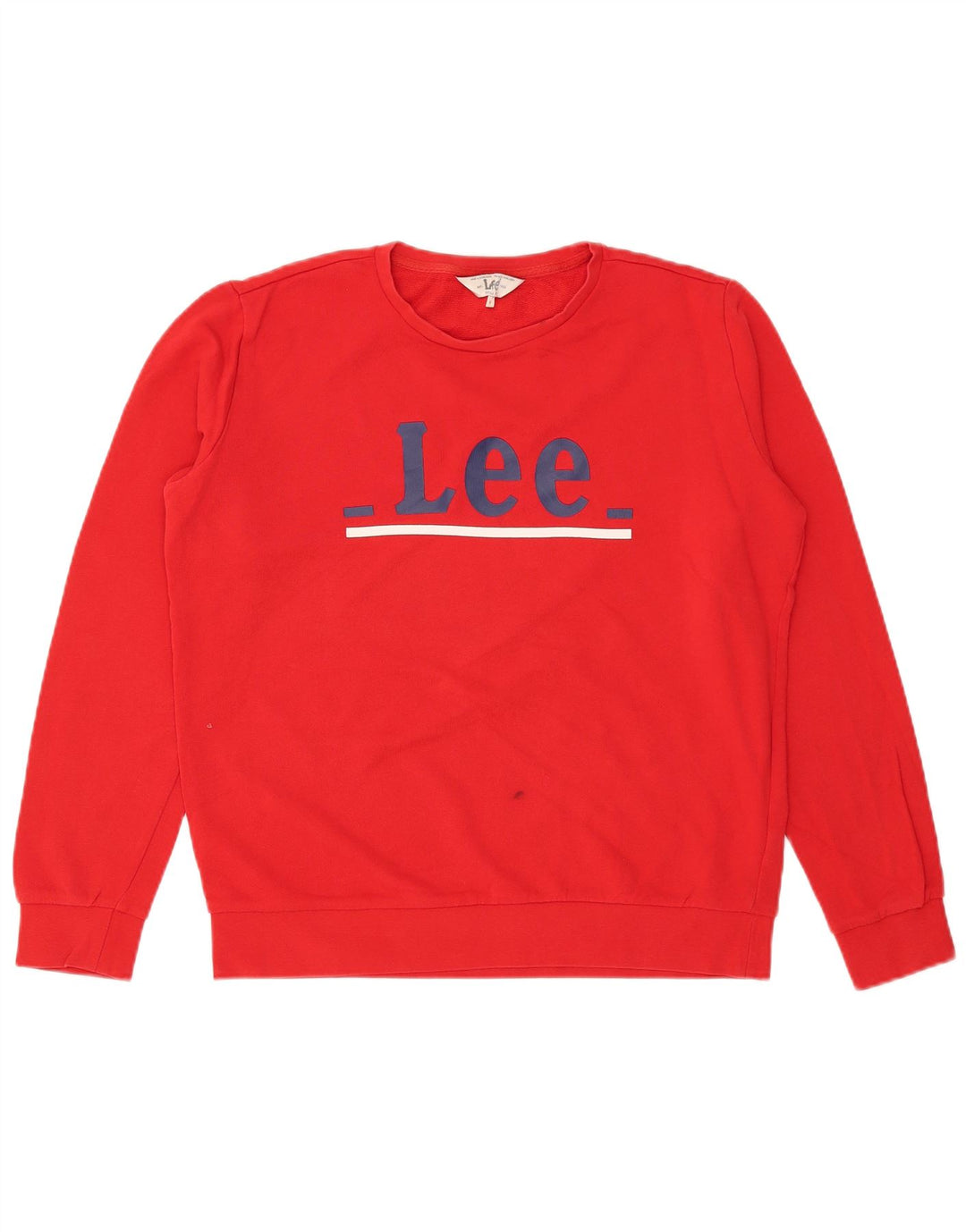 Lee Womens Graphic Regular Fit Sweatshirt Jumper UK 14 Medium Red Cotton