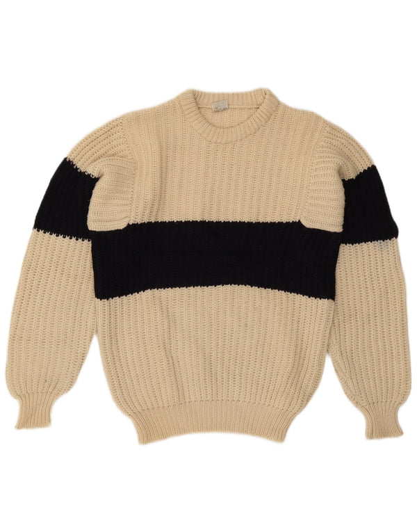 Ocean Star Jersey de cuello redondo para hombre IT 48 Medium Beige Colorblock