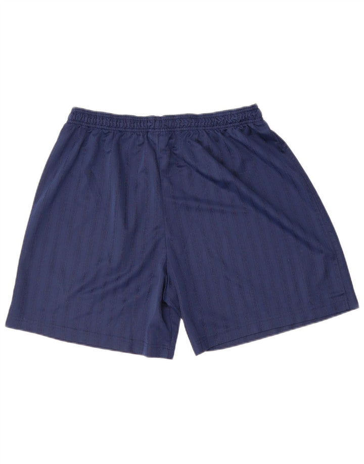 Umbro Herre Sportshorts XL Navy Blue Pinstripe Polyester
