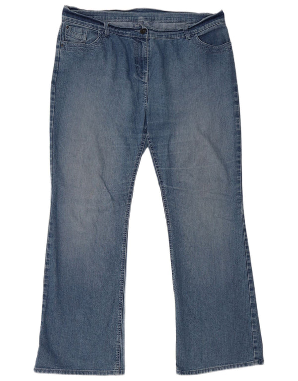 Marks & Spencer Womens Bootcut Jeans UK 18 XL W38 L30 Blue Cotton