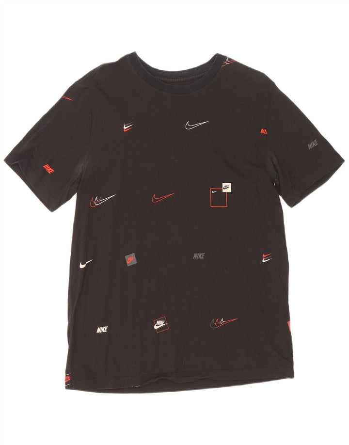 Nike grafisk T-shirt top til mænd, stor sort bomuld