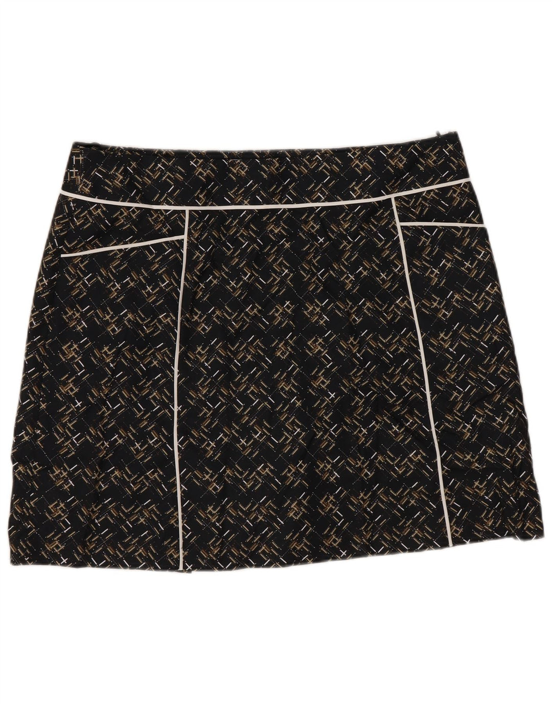 IZOD Womens Mini Skirt US 6 Medium W32  Black Geometric Polyester