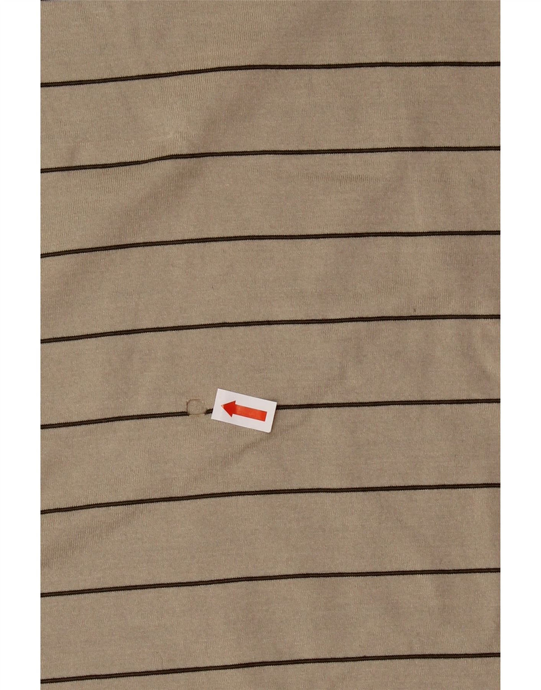 IZOD Mens Polo Shirt Large Beige Striped Cotton