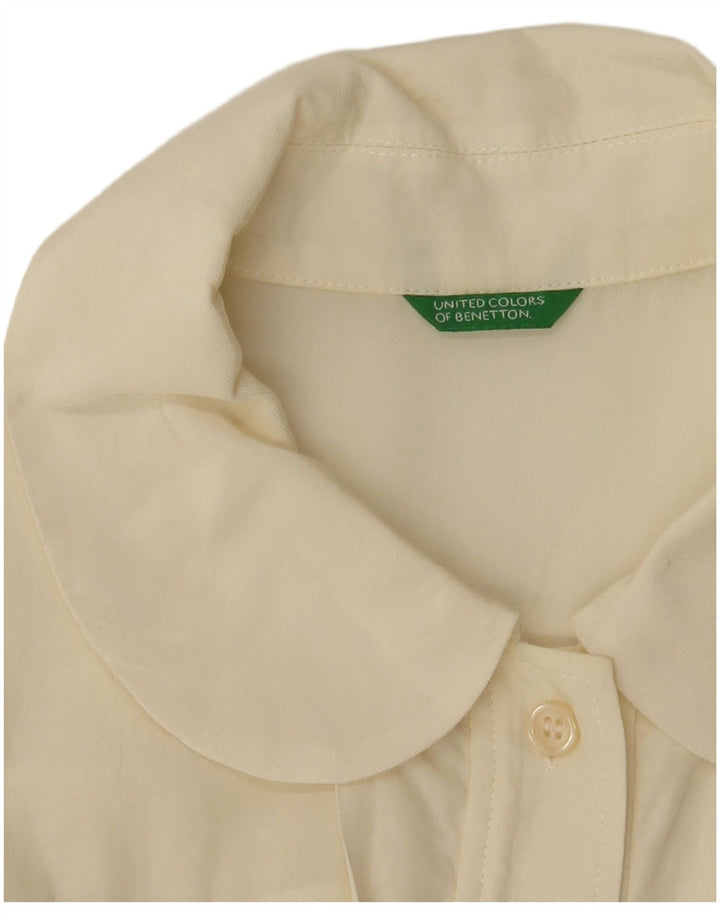 Benetton Womens Shirt Blouse UK 14 Large Off White