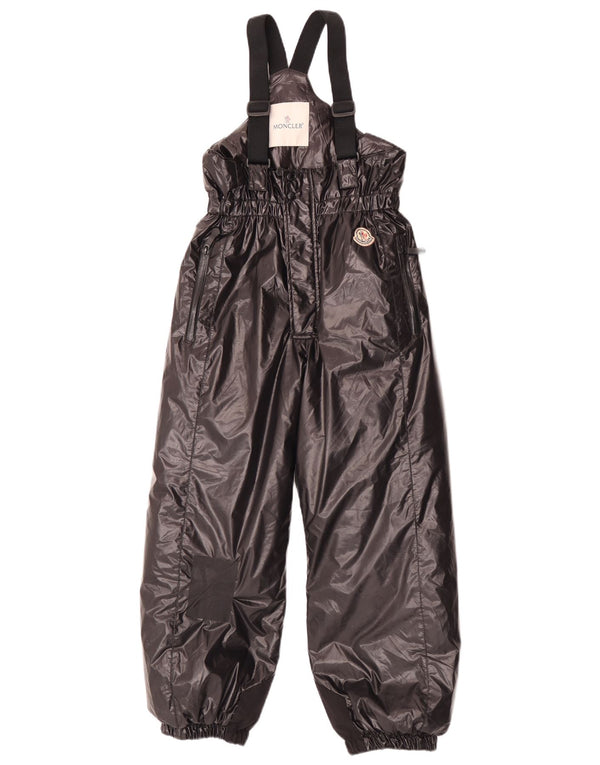 Moncler Ragazzi Salopette da Sci Pantaloni 9-10 Anni Nero Poliammide Invernale