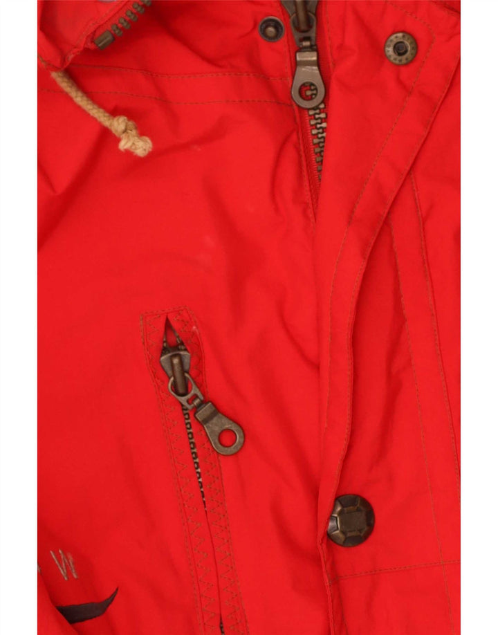 Vintage Mens Utility Jacket IT 54 2XL Red Polyamide