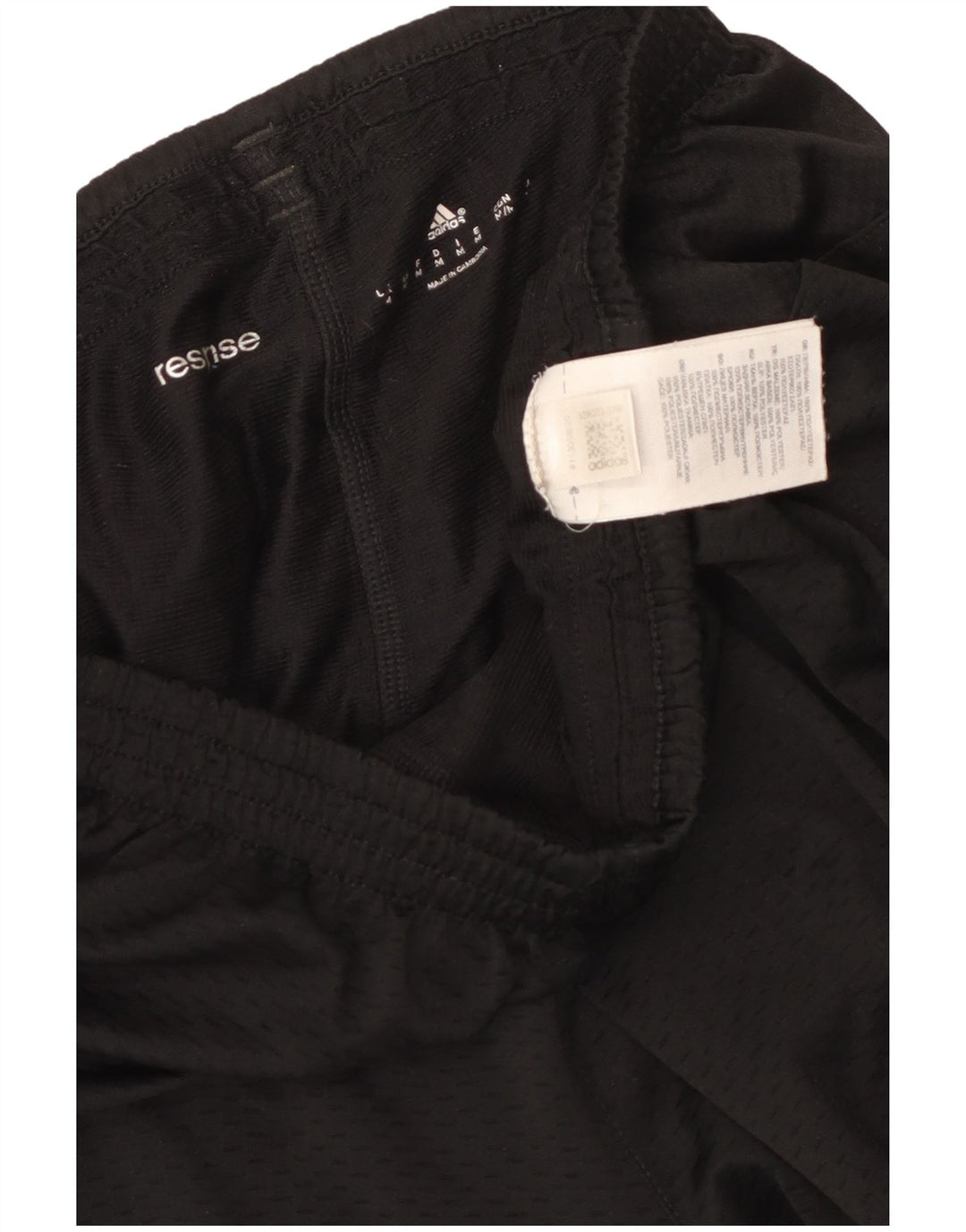 Pantaloncini sportivi da uomo Adidas medi neri in poliestere